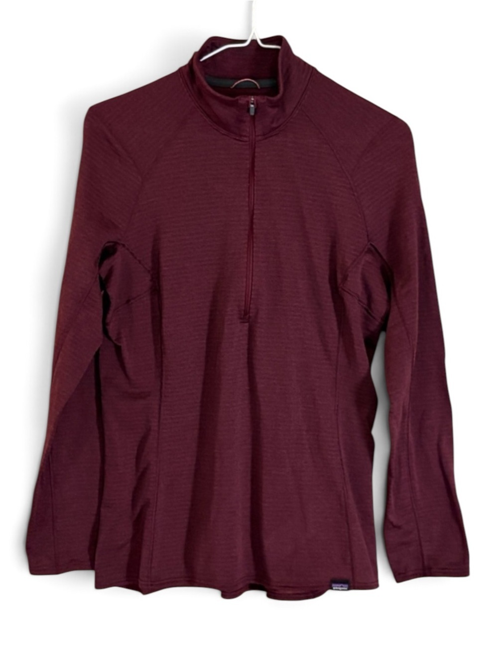 Patagonia Burgundy Capilene 1/4 Zip Pullover Lightweight Performance Jacket
